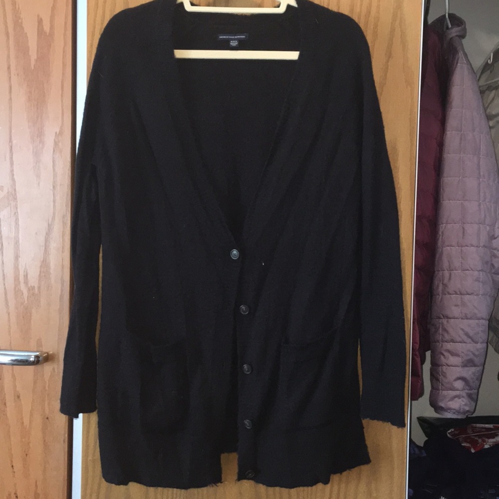 AEO soft black cardigan